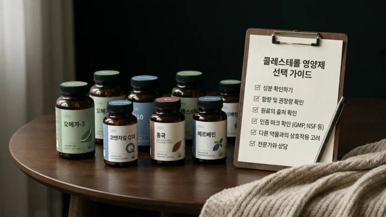 콜레스테롤영양제 7가지 순위, 성분별 효과와 주의사항 정리