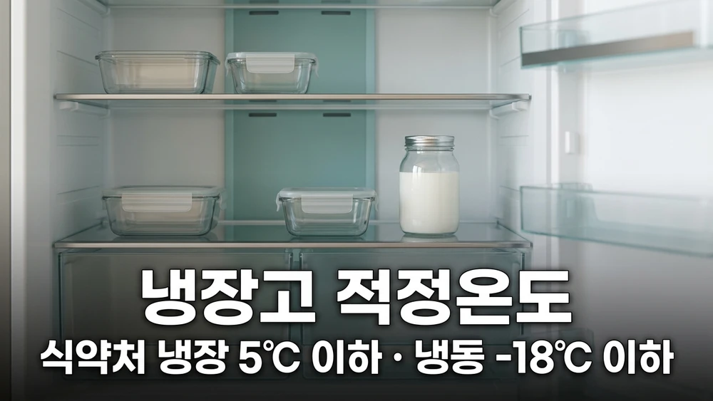 냉장고 적정온도, 식약처 냉장 5℃ 이하·냉동 -18℃ 이하 안내