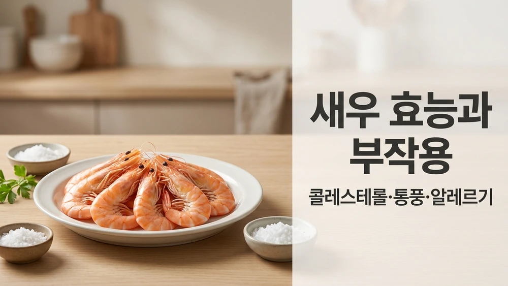 새우 효능과 부작용은 콜레스테롤·통풍·알레르기 세 가지를 함께 봐야 합니다