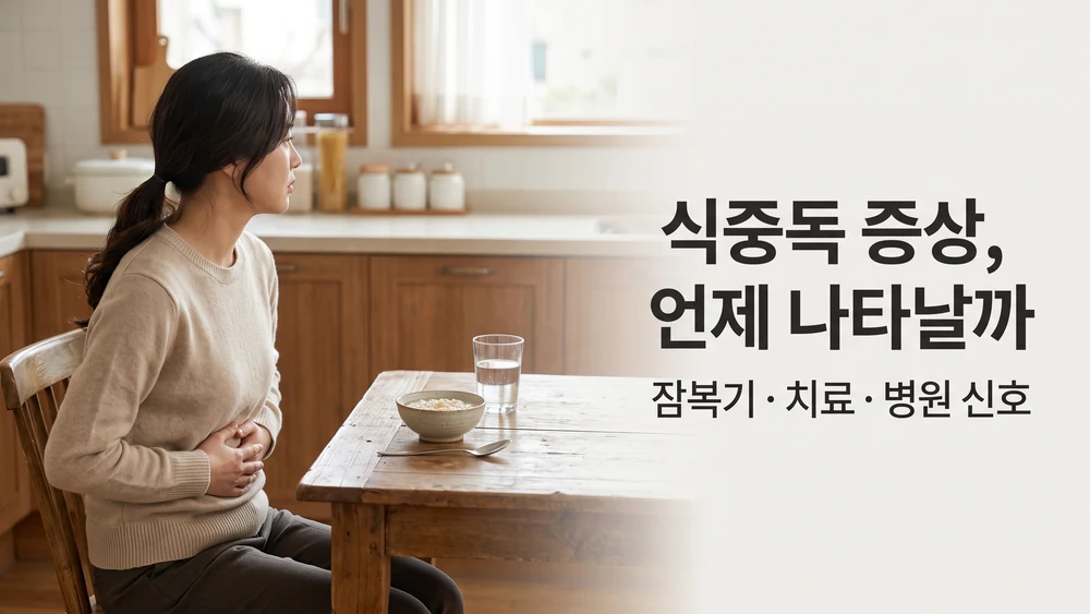 식중독은 원인균에 따라 증상이 오는 시간과 치료의 조건이 달라집니다