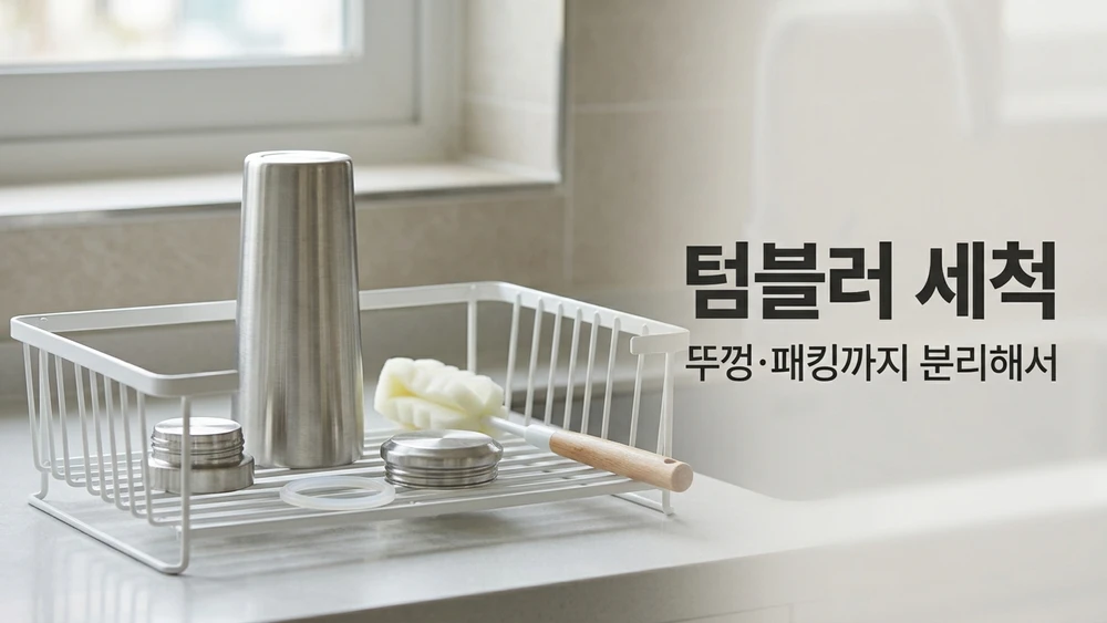 텀블러 세척 방법, 물만 담아도 씻어야 하는 이유와 뚜껑·패킹 관리