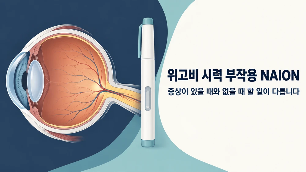 위고비 시신경병증은 증상이 있을 때와 없을 때 할 일이 다릅니다