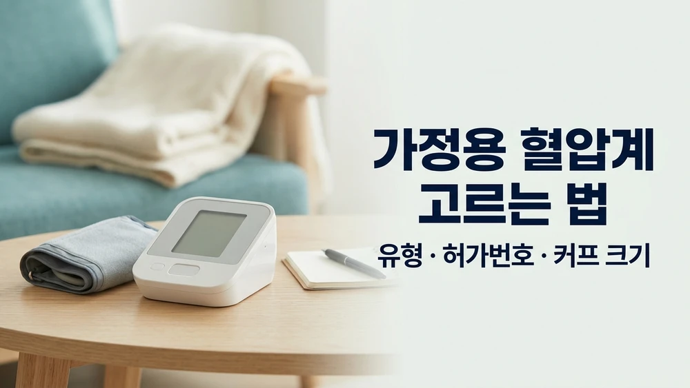 가정용 혈압계 고르는 법 — 팔뚝형·손목형, 허가번호, 커프 크기 확인